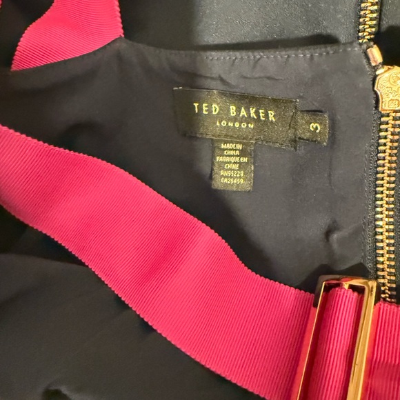 Ted Baker Dark Blue and Bright Pink Dress - Picture 3 of 3